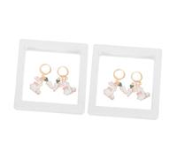 NUOBESTY 2 Paia Pin Marchio di Maglione Anelli Decorativi all'Uncinetto Fascino del Marcatore Dell'ago a Maglia Anello di Cucitura Marcatori di Punti di Metallo Segnapunti Lega di Zinco