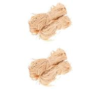 NUOBESTY 2 Pezzi 3 Rafia Naturale Nastro Nastro Cablato Filato di Rafia Borsa di Vimini Nastro di Pizzo Nastro Avvolgente Borsa di Paglia Tela Cestini Nastro di Chiaro Rosa