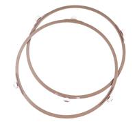 NUOBESTY 2 pezzi Anello per Microonde con Tre Ruote Supporto Rotante per Piatto in Vetro Resistente Alte Temperature Staffa Leggera e Anticorrosione per Forno Microonde