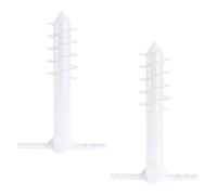 NUOBESTY 2 Pezzi Base per Ombrellone da Spiaggia a Spirale ABS Bianco | Fissaggio Vite a Mano, Stabile al Vento, per Campeggio e Picnic, Adatta a Ombrellone da Mercato