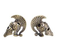 NUOBESTY 2 Pezzi Ciondolo Testa Casco Spartano in Ottone Oro Piccolo per Accessori Fai da Te Superficie Liscia e Resistente per Portachiavi e Braccialetti