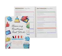 NUOBESTY 2 Pezzi Cleaning Schedule Planner, Cleaninig Checklist Notebook, Carta, senza Data, per Ufficio e Scrivania