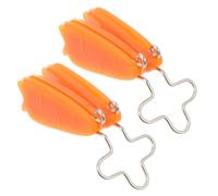 NUOBESTY 2 Pezzi Clip per Naso in Silicone Assottigliare e Modellare Naso Funzione di Sollevamento per Ponte Nasale, Strumento di Bellezza Arancione
