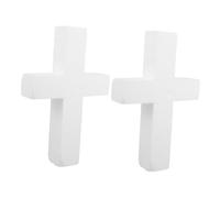 NUOBESTY 2 Pezzi Croci in Polistirene Espanso Non Verniciate Decorazioni Religiose per Prima Comunione Te per e Celebrazioni