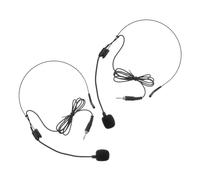 NUOBESTY 2 Pezzi Cuffie con Microfono Headset per Registrazione e Performance Live Microfono e Compatto con Jack per Smartphone e Computer Facile e Flessibile per Presentazioni e Utilizzo