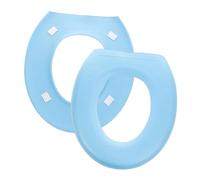NUOBESTY 2 Pezzi Cuscinetti WC in Eva Coprisedili Riscaldanti Antiscivolo Imbottitura Spessa e Lavabile per Bagno Igienico e Confortevole