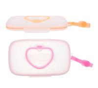 NUOBESTY 2 Pezzi Custodia Portatile per Salviette da Viaggio in Pp e Silicone Copertura Pratica, Comoda da Posizionare e Spostare, per Passeggino e Uso Domestico