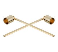 NUOBESTY 2 Pezzi Estintore per Candele in Acciaio Inossidabile Manico Lungo Oro, Accessorio per Spegnere Lo Stoppino in Sicurezza, Design Vintage la Casa Le Feste