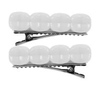 NUOBESTY 2 Pezzi Fermagli per Chioma Dentini Mini, Set DIY Halloween | Barretta Adesiva Inclusa, Metallo e Plastica, Accessori per Acconciature, Facile da Personalizzare