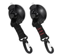 NUOBESTY 2 Pezzi Gancio a Ventosa Cinghia, Gancio Rotante in ABS e Nylon | Uso Versatile, Forte Tenuta, Struttura Robusta, per Auto, Tenda, Finestra e Viaggio All'aperto