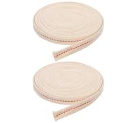 NUOBESTY 2 Pezzi in Cotone Stoppino Piatto per Lanterna a Cherosene Vintage | Ricambio per Bruciatori e Lampade a Combustibile, Installazione Semplice, Uso in Campeggio e Kit Emergenza