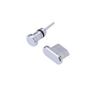 NUOBESTY 2 Pezzi Kit Tappi Antipolvere Orecchio USB Connettore per S7 Tappo Spillo Argento