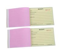 NUOBESTY 2 Pezzi Libro delle Ricevute per Attività Commerciale, Moduli | Carta Spessa con Copie Carbone, Formato 5,74x4,13 Pollici, Gestione Acquisti e Registri Chiari