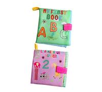 NUOBESTY 2 Pezzi Libro Educativo per Numeri e Lettere Libro Morbido e Resistente Allo Strappo Gioco Sensoriale e Didattico per Ragazzo Ragazza Facile da Lavare e Portatile