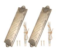 NUOBESTY 2 Pezzi Mezuzah Ebraica in Lega Resistente con Pergamena Sacra, Decorazione Religiosa per Porte e Finestre, Benedizione della Casa e Simboli Ebraici per Uso Domestico