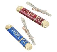 NUOBESTY 2 Pezzi Mezuzah in Ferro con Pergamena Decorativa per Stipite Porta, Resistente a Sbiadimento e Usura, Facile da Installare, Come Regalo e Decorazione Ebraica