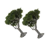 NUOBESTY 2 Pezzi Micro modello albero del paesaggio paesaggistici in miniatura del progetto mini decorazione dell'albero del paesaggio mini Verde