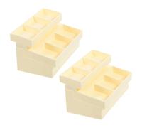 NUOBESTY 2 Pezzi Mini Vegetable Fruit Display Rack Miniature Dollhouse Furniture Shelf For Supermarket Scene Mini Storage For Play And Decor