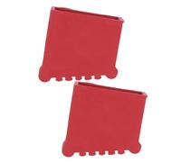 NUOBESTY 2 Pezzi Piedini in Gomma per Scala Telescopica e Estensibile, Protezione Pavimento e Aumento Durata, Antiscivolo per Uso Ufficio e Outdoor, Rosso 8,1x3 Cm