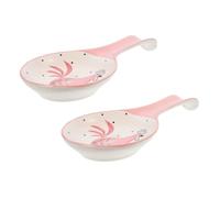 NUOBESTY 2 pezzi Porta Posate in Ceramica Supporto Stabile per Cucchiaio e Bacchette Portautensili da Cucina Decorativo e Pratico per Tavola e Lavello