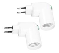 NUOBESTY 2 Pezzi Portalampada Adattatore Da Presa Di a Spina E27, Compatto e Leggero Per Illuminazione Temporanea in Laboratorio, Garage e Casa, Convertitore Lampadine Elettrico Pratico e Versatile