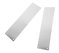 NUOBESTY 2 Pezzi Protezione Graffi e Argento in Battiscopa Inossidabile Acciaio ai Fori Viti, Superficie Liscia e Resistente per Porte Interne e Bordi Porta