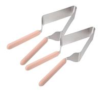 NUOBESTY 2 pezzi Spatola per Torta in Acciaio con Manico Ergonomico Taglierina Triangolare per Dolci e Pizza Divisore Uniforme per Fette Facile da Pulire per Casa e Ristoranti