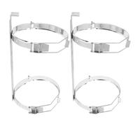 NUOBESTY 2 Pezzi Staffa Installazione Facile Porta Estintore in Ferro Argento Resistente alla Corrosione Supporto per Estintore Fino a 5kg per Camper e Ambienti di Lavoro