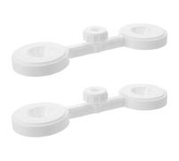 NUOBESTY 2 Pezzi Supporto per Imbuto Separatore Doppio in Plastica Bianco Design a Doppia Fessura e Struttura Verticale per Laboratorio Scolastico e Chimico