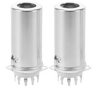 NUOBESTY 2 Pezzi Supporto per Valvole Elettroniche 9 Pin in Ceramica con Copertura Argento per 12ax7, Montaggio Pcb, Struttura Integrata per Amplificatori Highfidelity e Monitoraggio