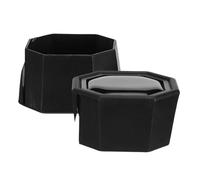NUOBESTY 2 Pezzi Tappo Inferiore Nero in Plastica per Manico Racchetta da Tennis, Accessorio per Migliorare Comfort Presa e Facile Installazione
