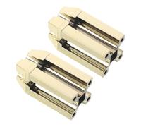NUOBESTY 2 Pezzi Temperamatite per Sopracciglia, Strumento per Affilare Cosmetici in Plastico Oro, Design a 4 Vie Slot di Precisione per Matite Eyeliner e Labbra, per Casa e Viaggio