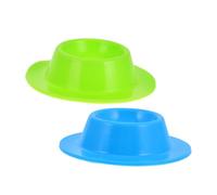 NUOBESTY 2 Pezzi Vassoio Delle Uova Portauovo in Silicone Portauova Di Gallina Piatto Espositivo Per Uova Porta Uova Di Pulcino Stand Portauova Custode Delle Uova Gel Di Silice Sky-blue