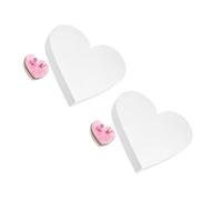 NUOBESTY 2 Pz Modello di Torta a Forma di Cuore Stampo per Waffle a Cuore Finanziare Mini Vasi da Fiori in Argilla Calice da tè Accessori per Campanello Decorazione Facciale Bianca Schiuma