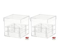 NUOBESTY 2 Pz Scatola per Composizioni Floreali per La Conservazione dell'Acqua Germoglio Vaso di Rose Cestino Composizione Floreale Cubo Porta Acqua di Fiori di Rosa Transparent Acrilico