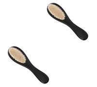 NUOBESTY 2 Pz Spazzola Per Lana Per Kit Di Toelettatura Per Infantile Scrubber Testine Dello Spazzolino Da Denti Pettine Shampoo Salviette Per Lana Vergine Black