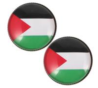 NUOBESTY 2 Pz Spilla Palestinese Spille Palestinesi Spilla a Scialle Distintivo Della Bandiera Del Paese Clip Della Bandiera Di Gaza Spille Con Della Palestina Rame