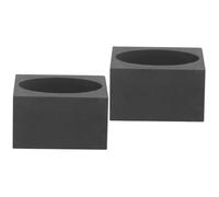 NUOBESTY 2 Pz Stampo per Colata Crogiolo Macchina per La Fusione Dell'oro di A Forma di Scarpa Smalto Argento Piazza Serbatoio per Smalto Cromato Cupola Black Grafite