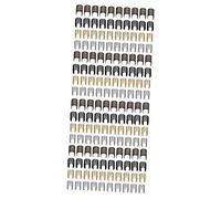 NUOBESTY 2 Set Clip di Coda Nappa Borsa Macramé ASSE Adesivi Fibbie per Cinture Clip Metallo Tracolla Pelle Cinghie Chiusura Cilindrica Fermaglio per Corda in Pelle 160 Pezzi * 2