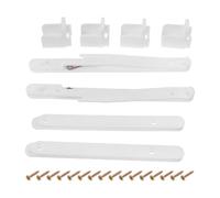 NUOBESTY 2 Set Connettore per Recinzione Culla in Plastica Bianca con Viti, Regolabile e Sicuro, Accessori per Collegamento Ferroviario Fai da Te per Mobili e Culle