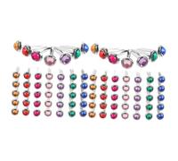 NUOBESTY 2 Set Croissant Colorati per Unghie Mini Borchie Rotonde Due Piccole Borchie per Album Borchie Decorative Fermagli Carta Borchie per Borchie 50 Pezzi*2