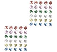 NUOBESTY 2 Set Decorazione Natalizia Fai da Te Albero di Natale Glitter Regali Abbellimenti con Fiocchi di Neve Mini Ornamenti di Natività Panno in Polvere D' 60 Pezzi*2