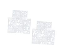 NUOBESTY 2 Set Modello di Disegno di Halloween Arredamento Dentro Lavoretti Halloween Regalini Halloween Stencil A Tema Halloween Scheda Modello Fantasma Plastica Bianca 8 Pezzi*2