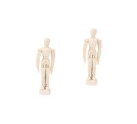 NUOBESTY 2 Set Modello in Legno Manichino Dell'artista Disegno A Mano Accessori Decorativi per La Casa Pianta Falsa Oggetti Decorativi più Palmo Piante Finte Dito Beige di Legno 3 Pezzi*2