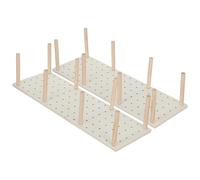 NUOBESTY 2 Set Organizer per Cucina in Legno con Design Regolabile a Perni, Set, Salvaspazio e Portatile per Stoviglie, per Cucine con Spazio