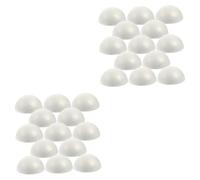 NUOBESTY 2 Set Palla di Schiuma Semicircolare Schiuma da Modellare Spugne Mousse Spugna Calcio Polistirolo Palla di Schiume Vuote Modello di Schiume per Fai da Te Bianca 30 Pezzi * 2