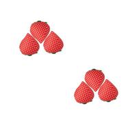 NUOBESTY 2 Set Puntaspilli da Cucire Spillo Giocattoli Infila Elastico Kit Cucito Creativo Cuscino Rosso Cuscino per Spilli Fornitura di Cucito Accessorio da Ricamo Poliestere 3 Pezzi * 2