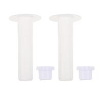 NUOBESTY 2 Set Tappo di Scarico Rotondo Design Snap-in Plastica Bianco Previene Traboccamenti, Dimensioni 8,5x4,5x4,5cm per Congelatore Commerciale e Cassettone