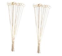 NUOBESTY 2 Set Titolare della Carta del del Fiore Portafoto Cornicette Filo Floreale Portacarte Floreale Chiaro Mini Porta Promemoria Segnaposto Floreale Metallo Golden 20 Pezzi * 2
