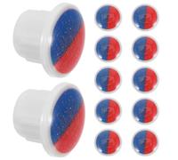 NUOBESTY 20 Inserti Copriforo per Rubinetto da 6,7 Mm Indicatore Temperatura Acqua Caldo Freddo Rosso e Blu per Manopole Doccia, Lavelli Cucina e Accessori Vasca Bagno